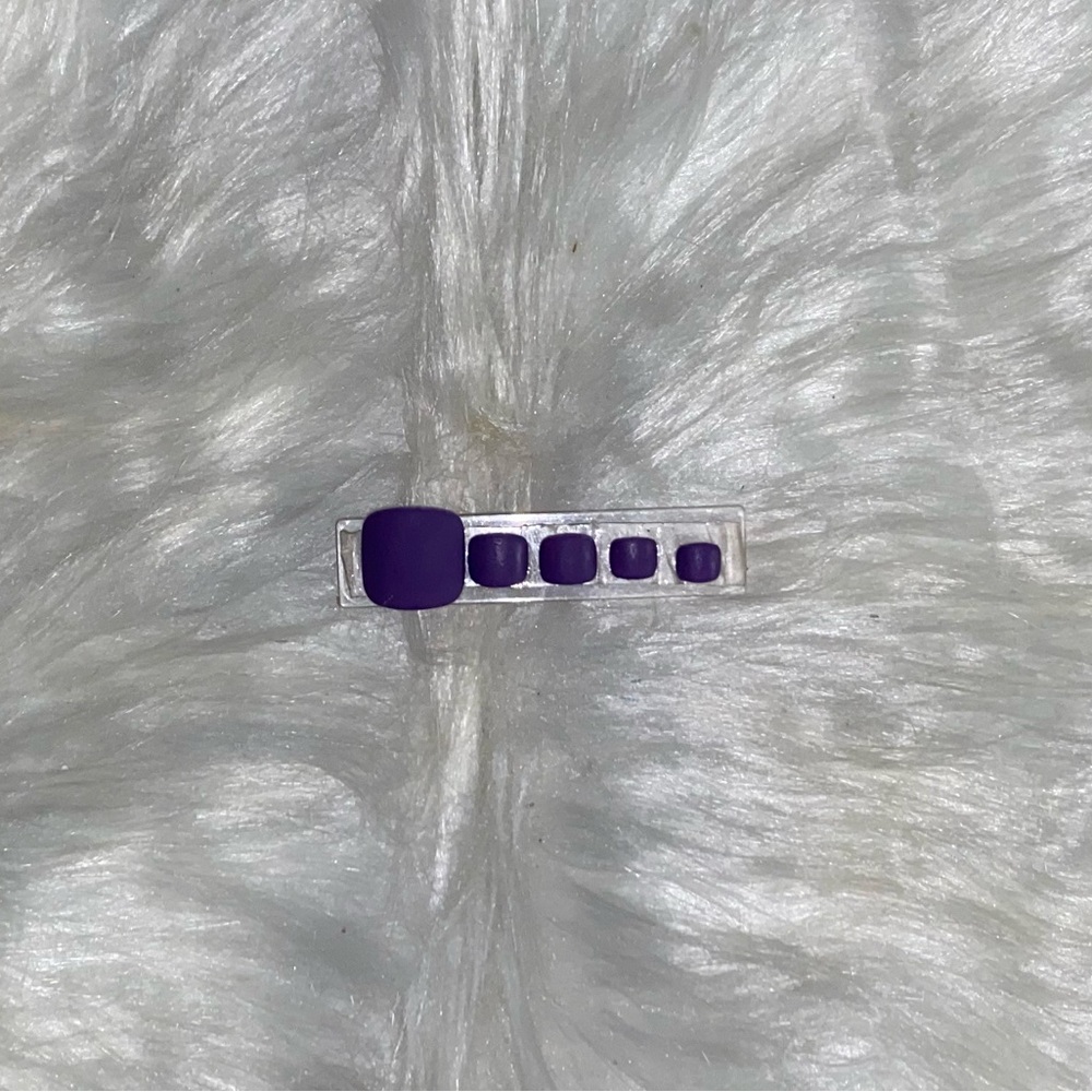 20pcs Matte Purple Toe Press on Nails - Picture 6 of 13